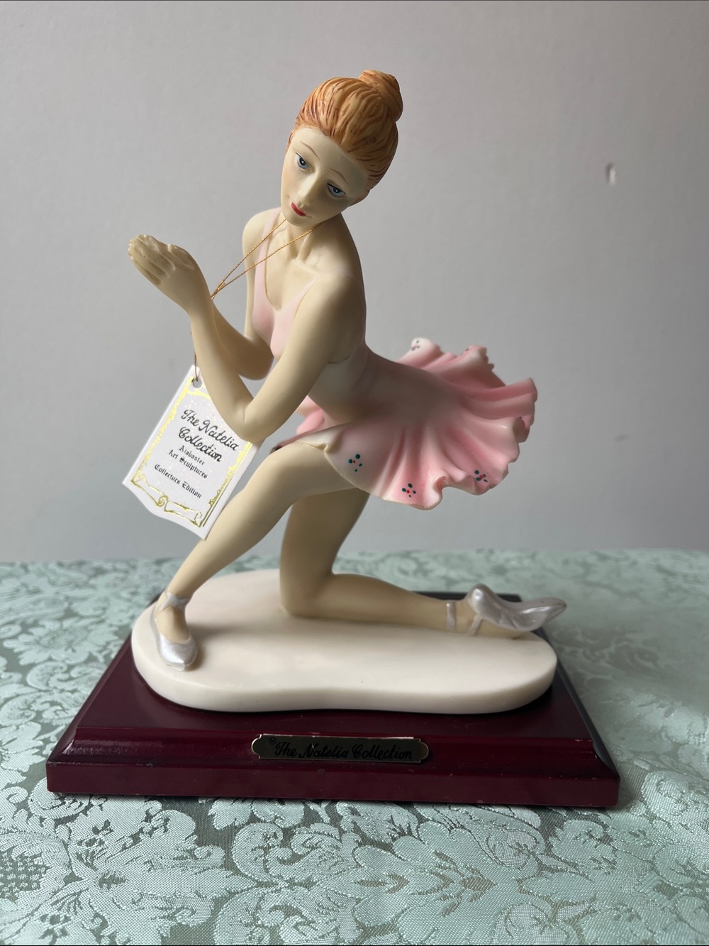 Vintage Natelia Collection Porcelain Kneeling Ballerina Dancer Figurine
